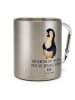 Mr. & Mrs. Panda Edelstahltasse Pinguin Diät mit Spruch in Silber