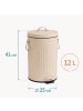 relaxdays Mülleimer in Beige - 12 Liter