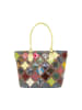 IZIA Women Tote Bag in Black Multicolor