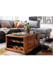 KADIMA DESIGN Couchtisch 100x60x40 cm Massivholz Truhentisch mit
