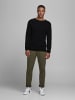 Jack & Jones Rundhals Strickpullover Langarm Sweater aus Baumwolle JJEHILL in Schwarz