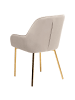 Beliani 2er-Set Esszimmerstuhl LOVERNA in Beige/Gold