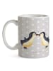 Mr. & Mrs. Panda Teetasse Pinguin Liebe ohne Spruch in Grau Pastell