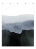 Juniqe Duschvorhang "Mountain Horizon 2" in Blau & Grau