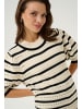 Kaffe Strickpullover KAevelyn Regular fit in Turtledove / Black Stripe