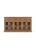 Giner y Colomer Hohes Sideboard aus Mangoholz mit handgeschnitzten Türen in Brown