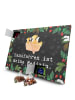 Mr. & Mrs. Panda Advents-Teekalender Fuchs Kanufahren mit Spruch in Kreidetafel