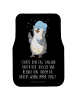Mr. & Mrs. Panda Autoteppich Pinguin Duschen mit Spruch in Schwarz