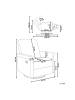 Beliani Fernsehsessel ECHION in Beige/Schwarz - (W) 82 x (H) 100 x (L) 90 cm