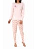 NORMANN Schlafanzug lang Flamingo Pyjamahose allover - 71393 in rosa