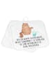 Mr. & Mrs. Panda Topflappen Katze Wasserglas mit Spruch in Weiß