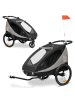 Hauck 2in1 Fahrradanhänger Dryk Duo Plus für 2 in schwarz,grau