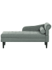 Beliani Chaiselongue YVOIRE in Grün/Schwarz - (W) 68 x (H) 72 x (L) 151 cm rechtsseitig