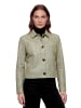 AMBER & JUNE Kunstleder-Jacke mit Kragen in khaki