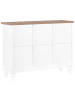 Beliani Sideboard KATHERINE in Weiß/Braun - (W) 106 x (H) 80 x (L) 33 cm
