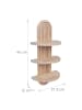 relaxdays 2 x Wandregal in Natur - (B)21,5 x (H)45 x (T)12 cm