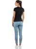 Janice 4 x Damen T-Shirt hochgeschlossen Nice in Schwarz