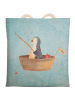 Mr. & Mrs. Panda Stoffbeutel Pinguin Angelboot ohne Spruch in Eisblau