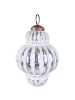 Beliani 6er-Set Weihnachtsbaumkugeln CREMEUX in Silber/Weiß