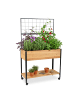 relaxdays Hochbeet in Natur/ Schwarz - (B)102 x (H)165 x (T)47,5 cm