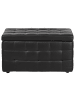 Beliani Ottomane MICHIGAN in Schwarz - (W) 72 x (H) 40 x (L) 42 cm