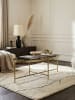 KADIMA DESIGN Couchtisch Glastisch | Glas/Gold, 110x56cm, Oval