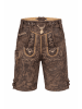 PAULGOS Lederhose Kurz Echtleder KK2 ANTIK in Schokobraun