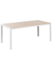 Beliani Esstisch COMO in Beige/Weiß - (W) 90 x (H) 75 x (L) 184 cm