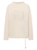 Cecil Embroidery FP Funnel Neck in Pearl Beige