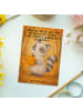 Mr. & Mrs. Panda Postkarte Waschbär Kürbis Design mit Spruch in Weiß