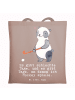 Mr. & Mrs. Panda Schultasche Panda Hockey spielen mit Spruch in Braun Pastell