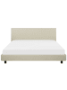 Beliani 2-tlg Doppelbett ALBI in Beige/Schwarz