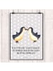 Mr. & Mrs. Panda Artprint Pinguin Liebe mit Spruch in Grau Pastell
