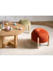 Beliani Hocker HELEN in Orange/Braun - (W) 40 x (H) 38 x (L) 40 cm
