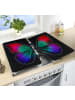Wenko Glasabdeckplatte Universal Butterfly by Night 2er Set in Schwarz, 30 x 52 cm