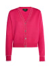 faina Damen Strickjacke Mit Perlen in Pink