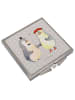 Mr. & Mrs. Panda Handtaschenspiegel quadratisch Pinguin Heirat o... in Grau Pastell