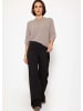 SASSYCLASSY Strickoberteil Set in Taupe-Offwhite