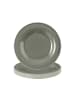6er Set Brotteller Beat Color Glaze in Perlgrau ø 17 cm