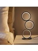 ZMH LED Tischleuchte in schwarz Touch Dimmbar mit 4 Ring Design Metall Bedlampe