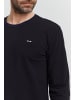 FQ1924 Langarmshirt FQDilan 21900188-ME Langarmshirt mit Rundhals in Schwarz