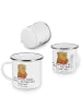 Mr. & Mrs. Panda Emaille Tasse Otter Pommes mit Spruch in Weiß