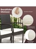 COSTWAY 2er Polyrattan Stühle Set in Braun