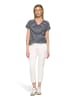 Betty Barclay Casual-Shirt mit Tunnelzug in Dunkelblau/Weiß