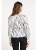 faina Damen Bluse in Wollweiss Schwarz
