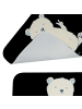 Mr. & Mrs. Panda Duschvorleger Eisbär Faul ohne Spruch in Schwarz