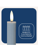 STAR Trading LED Stabkerze Flamme Stripe 2er-Set aus Wachs, blau in Blau