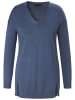 EMILIA LAY Strick-V-Pullover Pullover in taubenblau