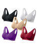 SLIMmaxx Traum-BH Reißverschluss 5er-Set 44/46 (XL) beige/lila/rot/schwarz/weiß Bunt