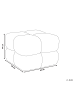 Beliani Pouf CALIENTE in Beige - (W) 60 x (H) 44 x (L) 60 cm